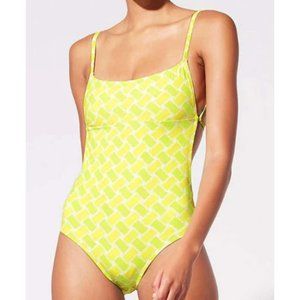 Solid & Striped Melissa Pineapple Tile One Piece Swimsuit